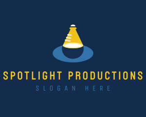 Laboratory Spotlight Flask logo design