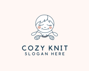 Girl Crochet Yarn logo design