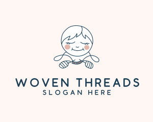 Girl Crochet Yarn logo design