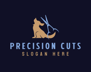  Pet Scissors Grooming logo design