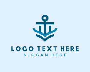 Maritime Ferry Anchor  logo design