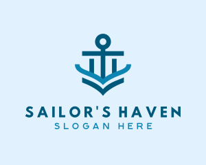 Maritime Ferry Anchor  logo design