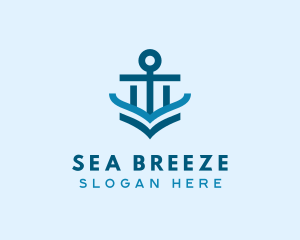 Maritime Ferry Anchor  logo design