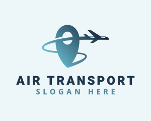 Airline Location Pin logo design