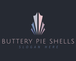 Symmetrical Shell Arrows logo design