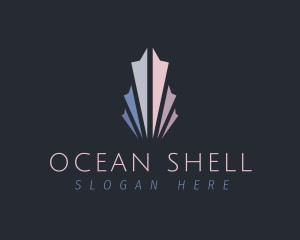 Symmetrical Shell Arrows logo design