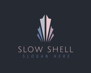 Symmetrical Shell Arrows logo design