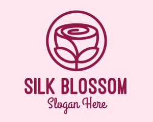 Rose Flower Emblem  logo design