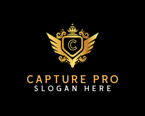 Luxury Shield Wing  logo design