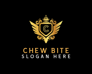 Luxury Shield Wing  logo design