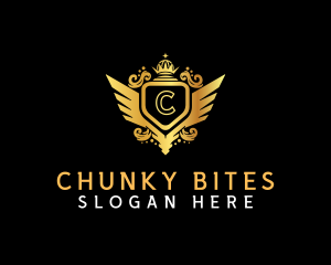 Luxury Shield Wing  logo design