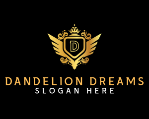 Luxury Shield Wing  logo design