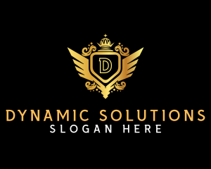 Luxury Shield Wing  logo design