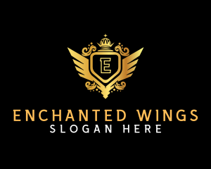 Luxury Shield Wing  logo design