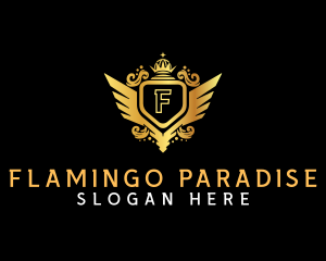 Luxury Shield Wing  logo design