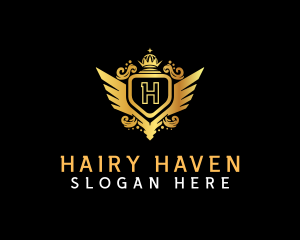 Luxury Shield Wing  logo design