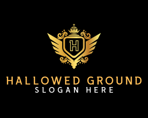 Luxury Shield Wing  logo design