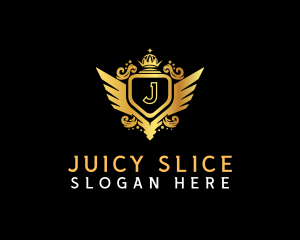 Luxury Shield Wing  logo design