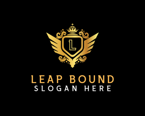 Luxury Shield Wing  logo design