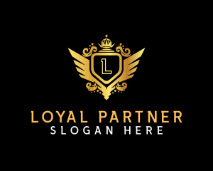 Luxury Shield Wing  logo design