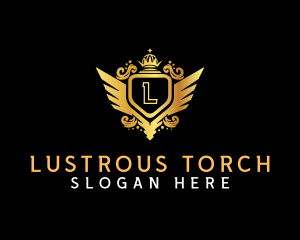 Luxury Shield Wing  logo design