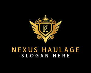 Luxury Shield Wing  logo design