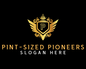 Luxury Shield Wing  logo design