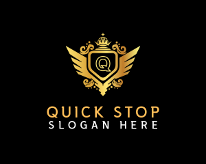 Luxury Shield Wing  logo design