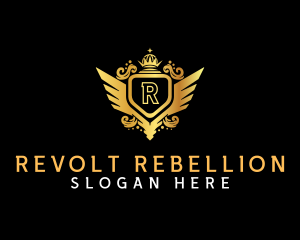 Luxury Shield Wing  logo design