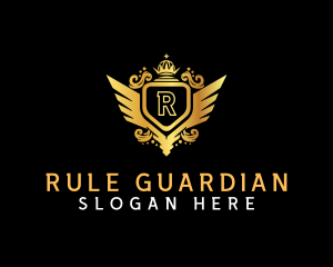 Luxury Shield Wing  logo design