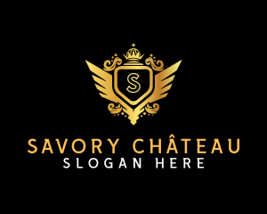 Luxury Shield Wing  logo design