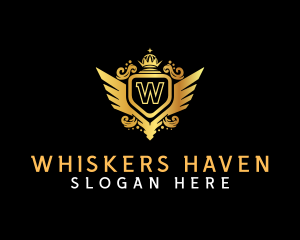 Luxury Shield Wing  logo design