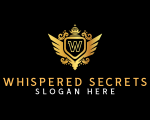 Luxury Shield Wing  logo design