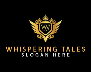 Luxury Shield Wing  logo design