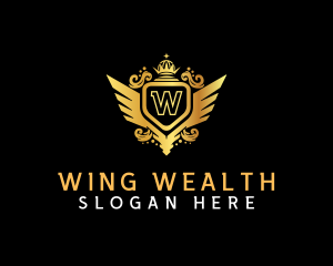 Luxury Shield Wing  logo design