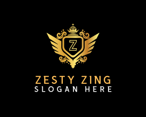 Luxury Shield Wing  logo design