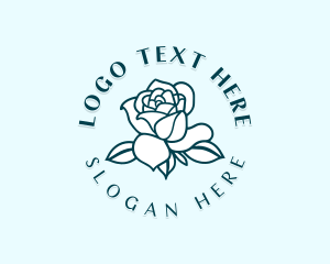 Rose Flower Garden Logo