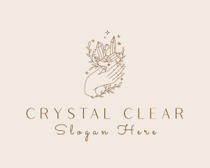 Luxury Crystal Gemstones logo design