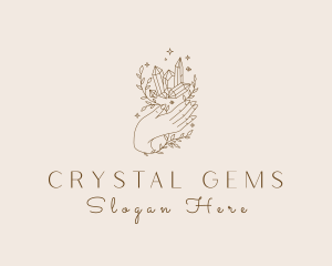 Luxury Crystal Gemstones logo design