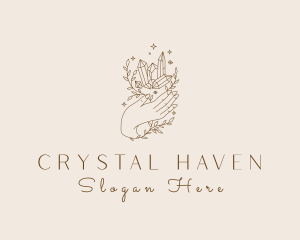 Luxury Crystal Gemstones logo design