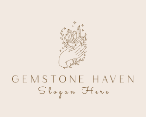 Luxury Crystal Gemstones logo design