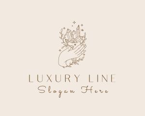 Luxury Crystal Gemstones logo design