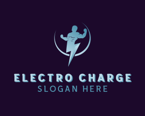 Human Power Lightning logo design