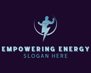 Human Power Lightning logo design