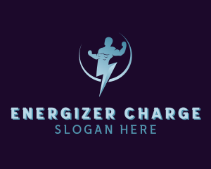 Human Power Lightning logo design