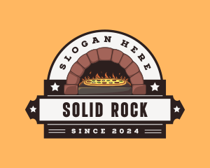 Retro Pizza Brick Oven logo design