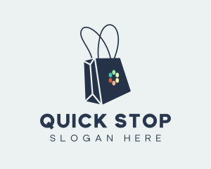 Rainbow Shopping Bag logo design