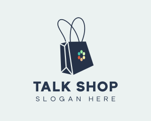 Rainbow Shopping Bag logo design