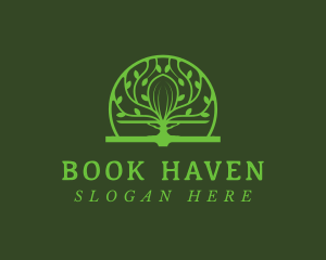 Knowledge Book Library logo design