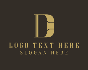 Golden Business Firm Letter D logo